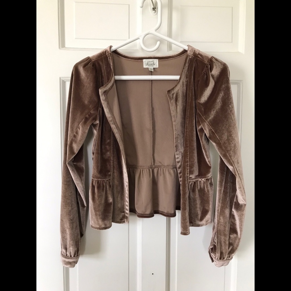 Velvet Peplum Jacket